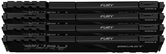 Память DDR4 4x8GB 3200MHz Kingston KF432C16BBK4/32 Fury Beast Black RTL Gaming PC4-25600 CL16 DIMM 288-pin 1.35В kit dual rank с радиатором Ret Память DDR4 4x8GB 3200MHz Kingston KF432C16BBK4/32 Fury Beast Black RTL Gaming PC4-25600 CL16 DIMM 288-pin 1.35В kit dual rank с радиатором Ret
