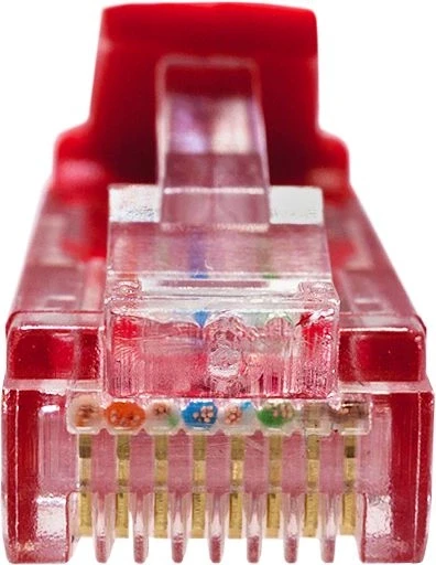 Патч-корд Suprlan 10-0152 UTP RJ-45 вил.-вилка RJ-45 кат.5E 1м красный LSZH 26AWG Патч-корд Suprlan 10-0152 UTP RJ-45 вил.-вилка RJ-45 кат.5E 1м красный LSZH 26AWG