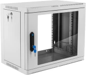 Шкаф коммутационный ЦМО (ШРН-9.350) настенный 9U 600x350мм пер.дв.стекл 200кг серый 300мм 12кг 180град. 479мм IP20 металл