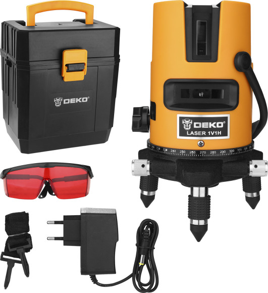 Уровень лазер. Deko DKLL02RB 2кл.лаз. цв.луч. красный 2луч. (065-0275)