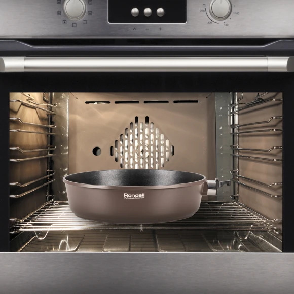 Сотейник Rondell Praline RDA-1568 4.0л. d=28см (с крышкой) коричневый