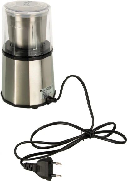 Кофемолка Kitfort КТ-746 200Вт сист.помол.:ротац.нож вместим.:200гр нержавеющая сталь/черный