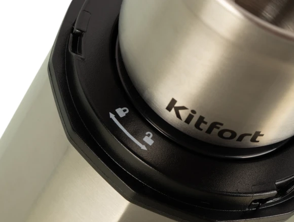 Кофемолка Kitfort КТ-746 200Вт сист.помол.:ротац.нож вместим.:200гр нержавеющая сталь/черный
