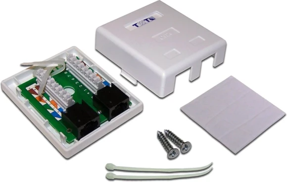 Розетка Lanmaster TWT-SM2-4545/6-WH настен.RJ45 2 кат.6 UTP бел. Розетка Lanmaster TWT-SM2-4545/6-WH настен.RJ45 2 кат.6 UTP бел.