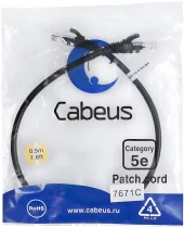 Патч-корд Cabeus PC-UTP-RJ45-CAT.5E-1.5M-BK U/UTP RJ-45 вил.-вилка RJ-45 кат.5E 1.5м черный ПВХ Патч-корд Cabeus PC-UTP-RJ45-CAT.5E-1.5M-BK U/UTP RJ-45 вил.-вилка RJ-45 кат.5E 1.5м черный ПВХ