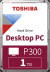 Жесткий диск Toshiba SATA-III 1TB HDWD110UZSVA Desktop P300 4KN (7200rpm) 64Mb 3.5"