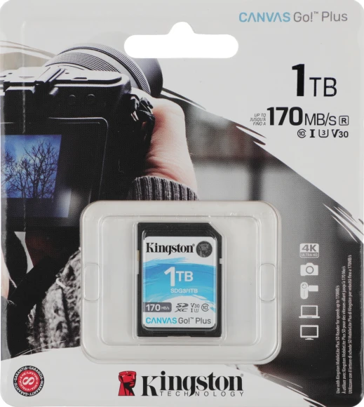 Флеш карта SDXC 1TB Kingston SDG3/1TB Canvas Go! Plus w/o adapter Флеш карта SDXC 1TB Kingston SDG3/1TB Canvas Go! Plus w/o adapter