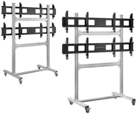 Подставка для телевизора Onkron FSPRO2L-22 серебристый 40"-55" макс.200кг напольный мобильный