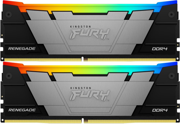 Память DDR4 2x16GB 3200MHz Kingston KF432C16RB12AK2/32 Fury Renegade RGB RTL Gaming PC4-25600 CL16 DIMM 288-pin 1.35В dual rank с радиатором Ret