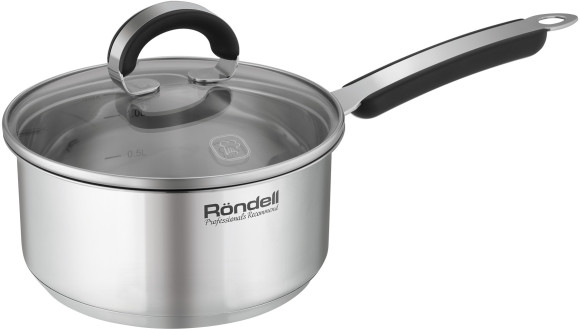 Ковш Rondell Brando RDS-1803 1.3л. d=16см (с крышкой) стальной Ковш Rondell Brando RDS-1803 1.3л. d=16см (с крышкой) стальной