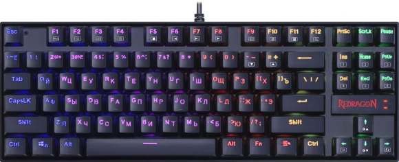 Клавиатура Defender Gk-596 механическая черный USB for gamer LED (45596) кабель 1.5м