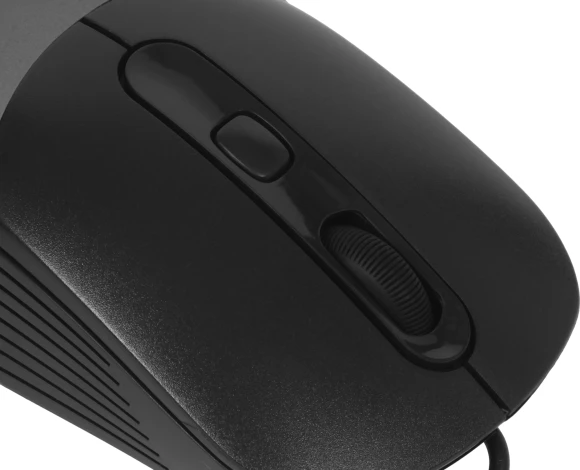 Мышь Оклик 310M черный/серый оптическая 2400dpi USB для ноутбука 4but (1869096)