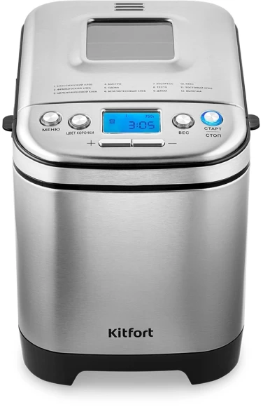 Хлебопечь Kitfort КТ-306 450Вт серебристый Хлебопечь Kitfort КТ-306 450Вт серебристый