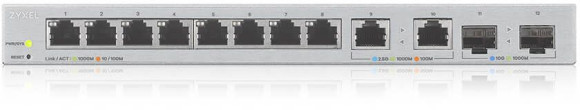 Коммутатор Zyxel XGS1210-12-ZZ0102F (L2) 8x1Гбит/с 2x2.5Гбит/с 2SFP+ управляемый