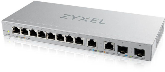 Коммутатор Zyxel XGS1210-12-ZZ0102F (L2) 8x1Гбит/с 2x2.5Гбит/с 2SFP+ управляемый