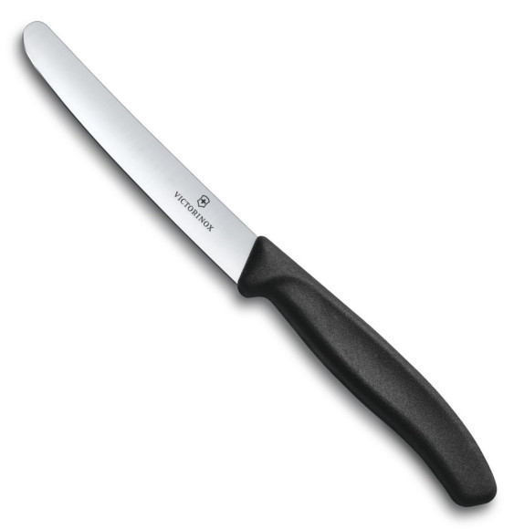 Нож кухонный Victorinox Swiss Classic (6.7803) стальной для овощей лезв.110мм прямая заточка черный
