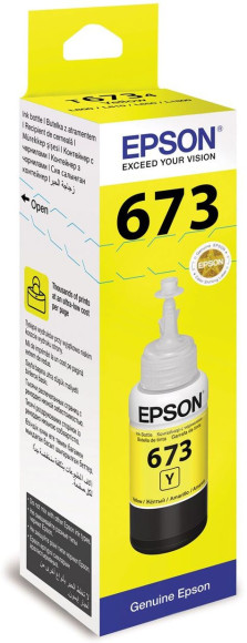 Чернила Epson 673 C13T673498 (аналог C13T67344A) желтый 70мл для Epson L800/L810/L850/L1800