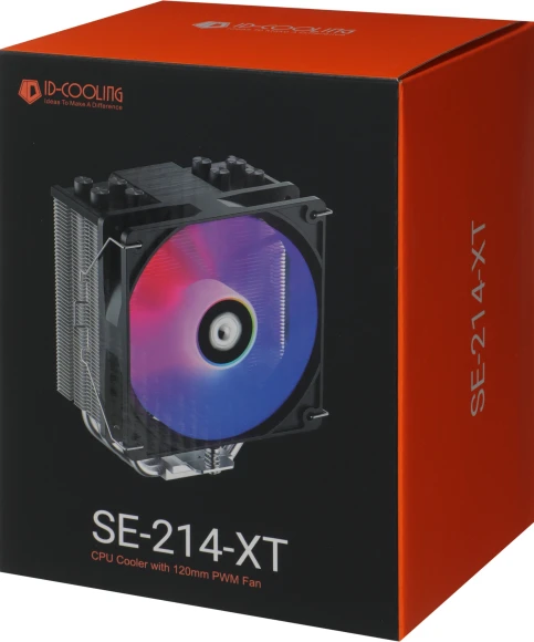 Устройство охлаждения(кулер) ID-Cooling SE-214-XT RGB Soc-AM5/AM4/1200/1700/1851 черный/белый 4-pin 16-27dB Al+Cu 180W 810gr Ret Устройство охлаждения(кулер) ID-Cooling SE-214-XT RGB Soc-AM5/AM4/1200/1700/1851 черный/белый 4-pin 16-27dB Al+Cu 180W 810gr Ret