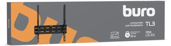 Кронштейн для телевизора Buro TL3 черный 32"-65" макс.35кг настенный наклон