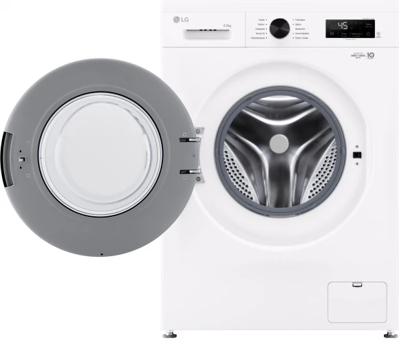 Стиральная машина LG F2Y1WS6W класс: A загр.фронтальная макс.:6.5кг белый инвертер