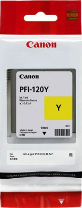 Картридж струйный Canon PFI-120Y 2888C001 желтый (130мл) для Canon imagePROGRAF TM-200/205