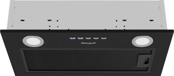 Вытяжка встраиваемая Weissgauff Fiona 60 BL черный управление: кнопочное (1 мотор)