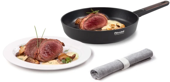 Сковорода Rondell Walnut RDA-1940 круглая 24см покрытие: антипригарное ручка несъемная (без крышки) черный Сковорода Rondell Walnut RDA-1940 круглая 24см покрытие: антипригарное ручка несъемная (без крышки) черный