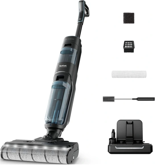 Пылесос моющий Tefal X-Clean 5 GF5555F0 200Вт серый/черный Пылесос моющий Tefal X-Clean 5 GF5555F0 200Вт серый/черный