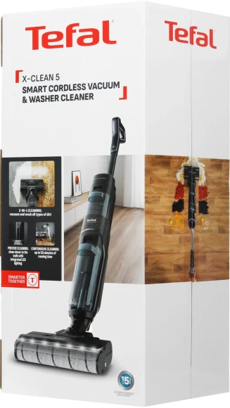 Пылесос моющий Tefal X-Clean 5 GF5555F0 200Вт серый/черный Пылесос моющий Tefal X-Clean 5 GF5555F0 200Вт серый/черный