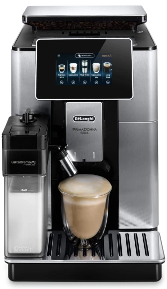 Кофемашина Delonghi Primadonna Soul ECAM610.74.MB 1450Вт черный/серебристый