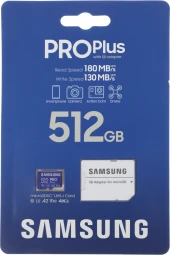 Флеш карта microSDXC 512GB Samsung MB-MD512SA Pro PLUS V30 + adapter Флеш карта microSDXC 512GB Samsung MB-MD512SA Pro PLUS V30 + adapter