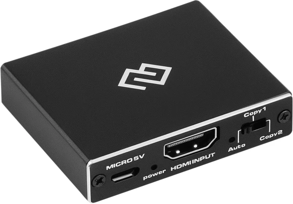 Сплиттер аудио-видео Digma DHSP-v2x2 HDMI (f)/2хHDMI (f) черный Сплиттер аудио-видео Digma DHSP-v2x2 HDMI (f)/2хHDMI (f) черный