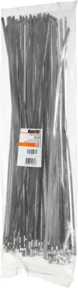 Стяжка металлическая Hyperline FVC-370 370x6мм (упак:100шт) сталь AISI 410L универсальный натуральный