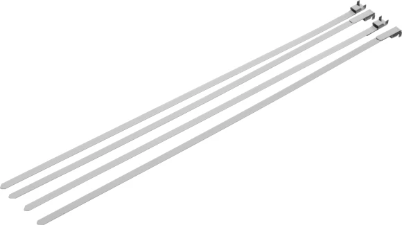 Стяжка металлическая Hyperline FVC-370 370x6мм (упак:100шт) сталь AISI 410L универсальный натуральный