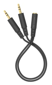 Адаптер аудио A4Tech AD-4P Jack 3.5 (f)/2xJack 3.5 (m) 0.2м. черный Адаптер аудио A4Tech AD-4P Jack 3.5 (f)/2xJack 3.5 (m) 0.2м. черный