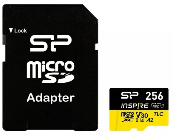 Флеш карта microSDXC 256GB Silicon Power SP256GBSTXLA2V1NSP Inspire V30 A2 + adapter