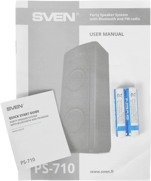 Колонка порт. Sven АС PS-710 черный 100W 1.0 BT/3.5Jack 10м 4400mAh Колонка порт. Sven АС PS-710 черный 100W 1.0 BT/3.5Jack 10м 4400mAh