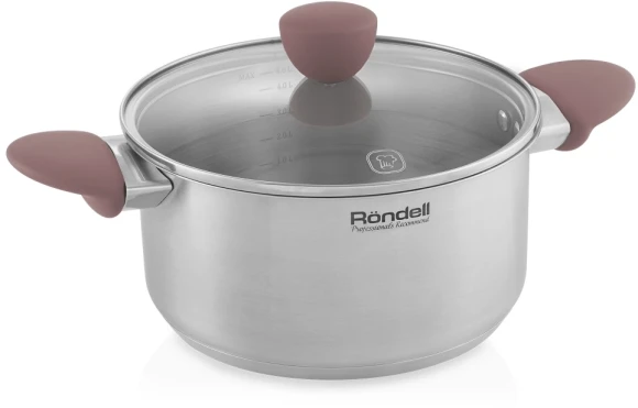 Кастрюля Rondell Bueno RDS-1588 4.8л. d=24см (с крышкой) стальной