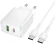 Сетевое зар./устр. Hoco CS112A Lounge PD30W+QC3.0 with cable 30W 3A (PD+QC) универсальное белый (80417)