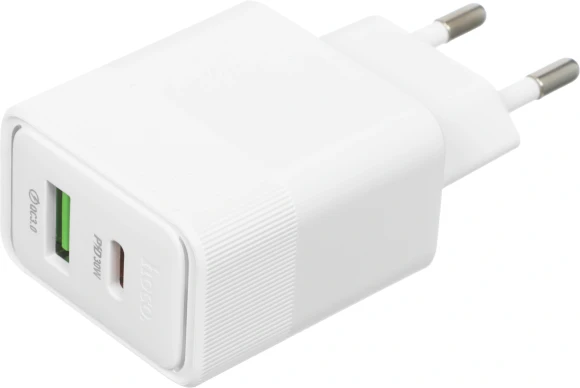 Сетевое зар./устр. Hoco CS112A Lounge PD30W+QC3.0 with cable 30W 3A (PD+QC) универсальное белый (80417)