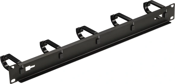 Кабельный органайзер горизонтальный Lanmaster LAN-ORG-1U односторонний кольца 1U шир.:19"