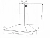 Вытяжка каминная Maunfeld CORK 60 белый управление: кнопочное (1 мотор)