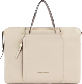 Деловая сумка женская Piquadro Lyra CA4021W92T/BLU с отделением для ноутбука 15.6" темно-синяя нейлон/натур.кожа