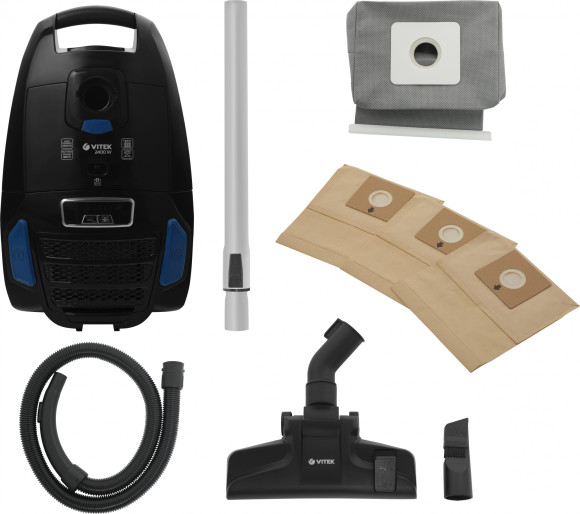 Пылесос Vitek VT-1899 GY 2400Вт черный (в компл.:4мешка) Пылесос Vitek VT-1899 GY 2400Вт черный (в компл.:4мешка)