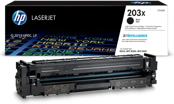 Картридж лазерный HP 203X CF540X черный бар.в компл. (3200стр.) для HP M254/280/281