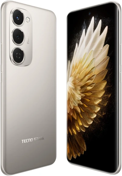 Смартфон Tecno Spark 40 Pro+ 256Gb 8Gb титан моноблок 3G 4G 2Sim 6.78" 1224x2720 Android 15 50Mpix 802.11 a/b/g/n/ac/ax NFC GPS GSM900/1800 Protect FM