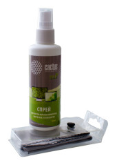 Чистящий набор (салфетки + спрей) Cactus CS-S3001E для экранов и оптики 1шт 18x18см 100мл Чистящий набор (салфетки + спрей) Cactus CS-S3001E для экранов и оптики 1шт 18x18см 100мл