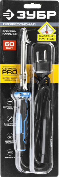 Паяльник Зубр Профессионал 55413-60 электрический 60Вт