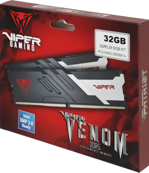 Память DDR5 2x8Gb 5600MHz Patriot PVV516G560C40K Viper Venom RTL Gaming PC5-44800 CL40 DIMM 288-pin 1.25В kit с радиатором Ret