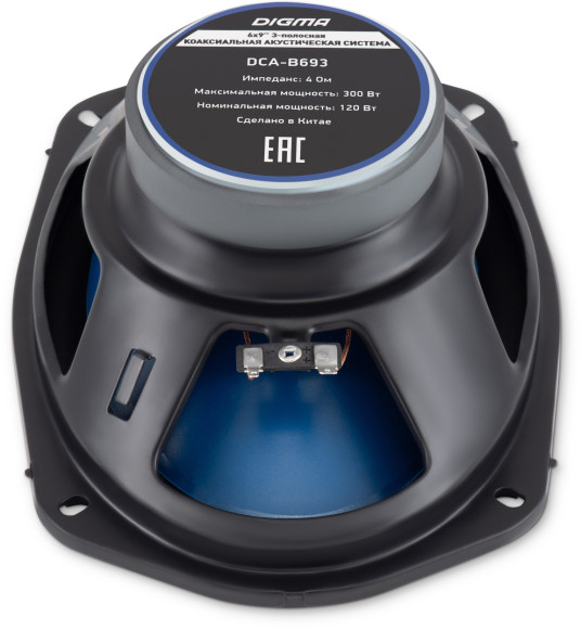 Колонки автомобильные Digma DCA-B693 300Вт 90дБ 4Ом 15x23см (6x9дюйм) (ком.:2кол.) коаксиальные трехполосные